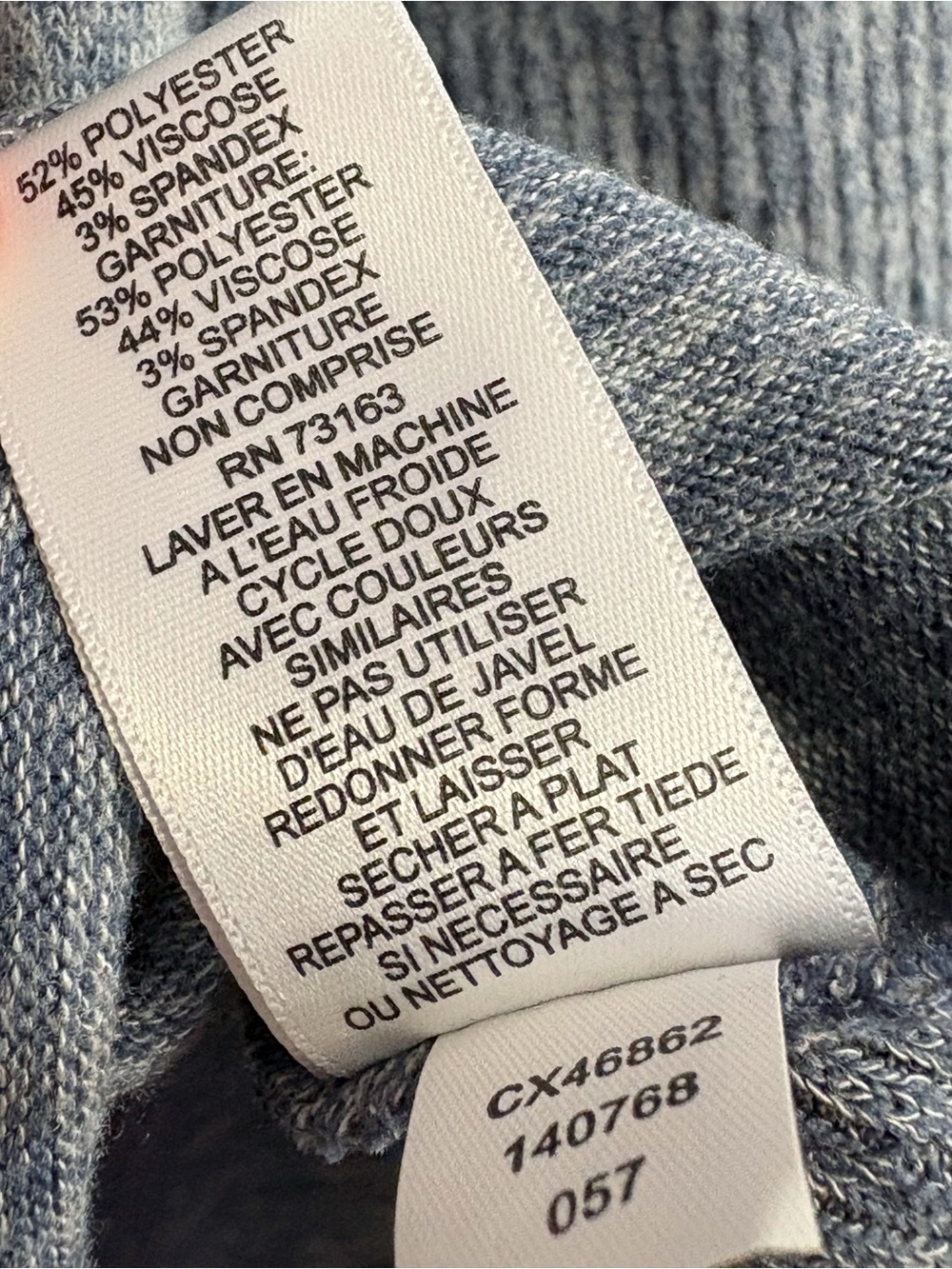 NWT Cable & Gauge Smokey Blue Soft Knit Crochet Lace A-Line Top Large - Picture 14 of 16